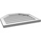Ekena Millwork Octagonal Top Surface Mount PVC Gable Vent w/ 2"W x 1-1/2"P Brickmould Frame, 24"W x 20"H GVPOT24X2002SN - alternate 4